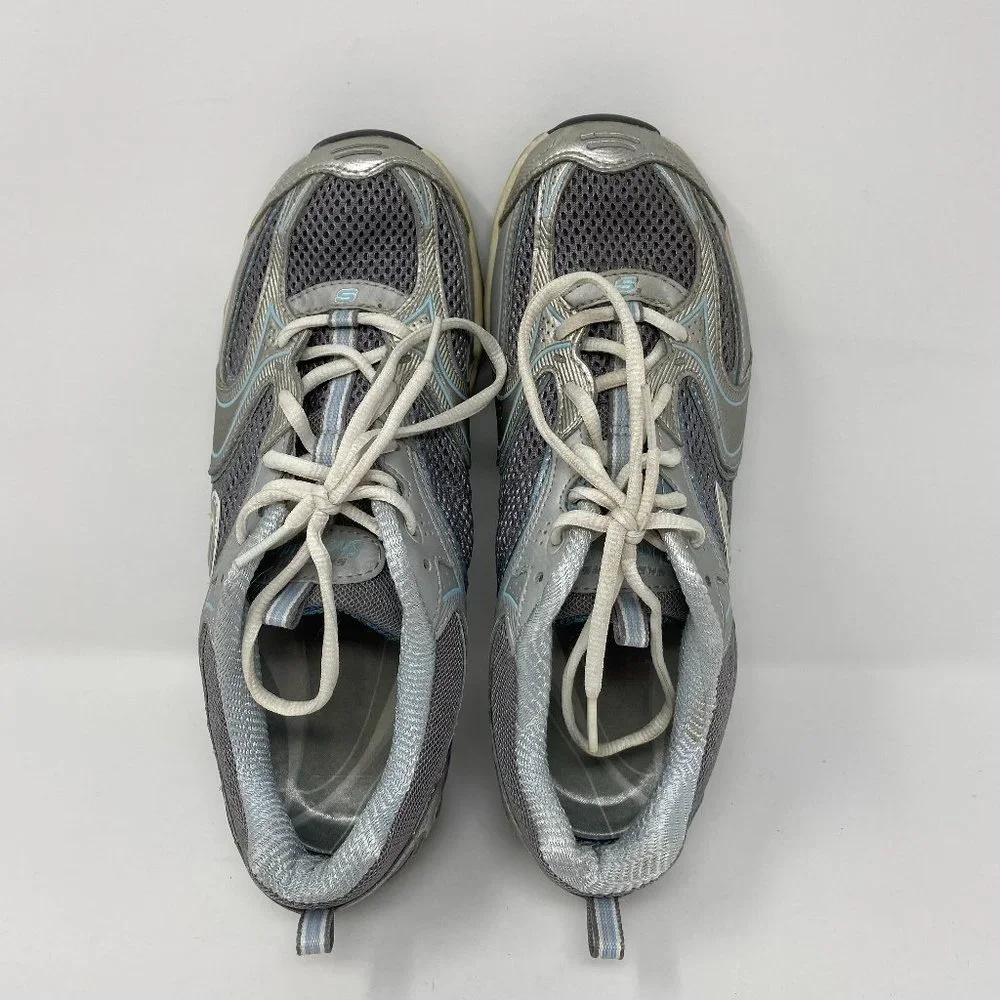 Vintage Y2k Skechers Shape Ups Silver Shimmer Toning Sneaker Shoes Women’s 9 - Picture 12 of 12